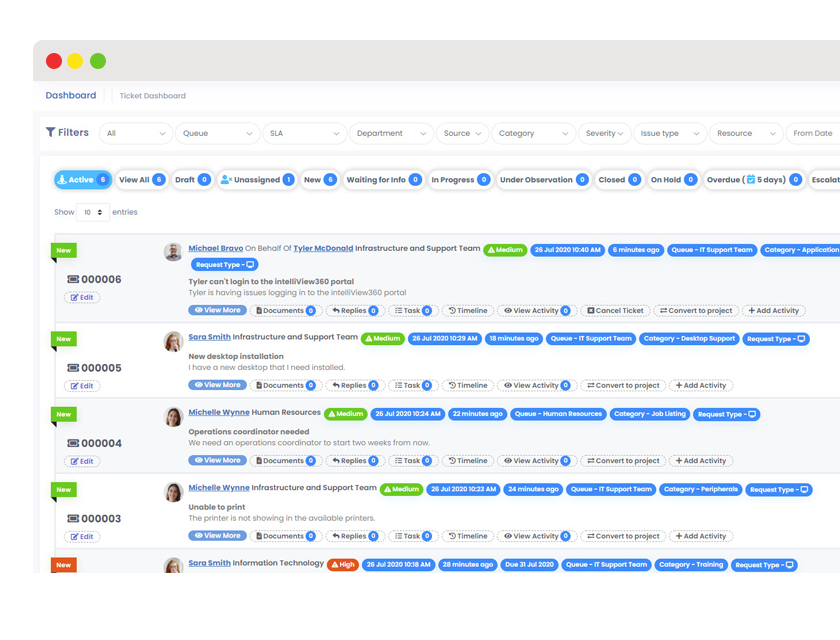 Ticket Dashboard Ticket Dashboard